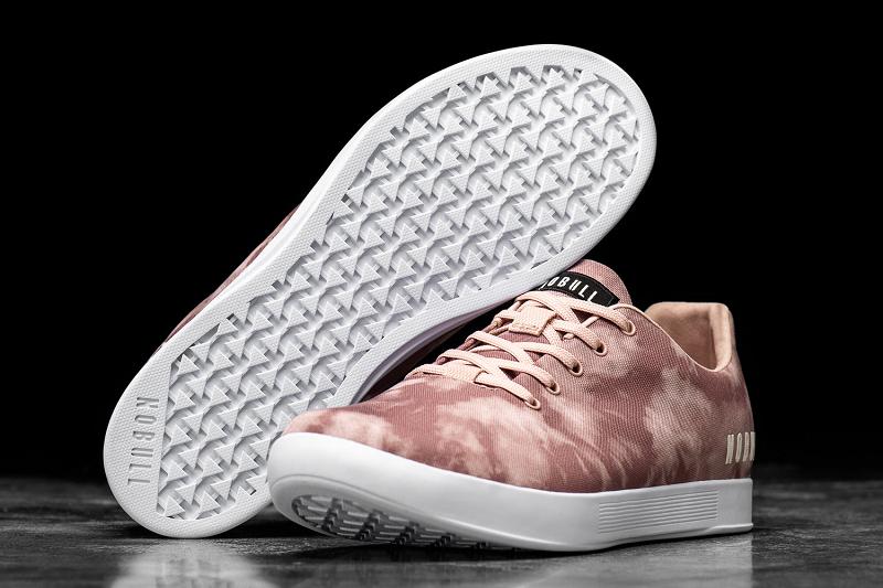 Nobull Dusty Rose Tie-Dye Canvas Men's Trainers Rose | USA O1445K
